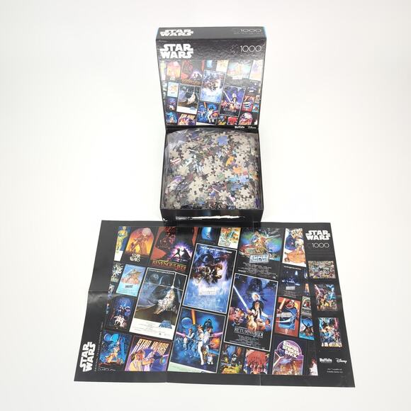 Buffalo Games Disney 1000 Piece Photomosaics Star Wars Posters Jigsaw Puzzle GUC - Picture 12 of 12